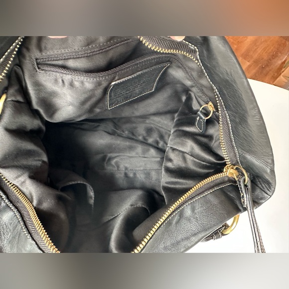 Vintage COACH Black Soft Leather Pleated Ergo Hamptons Belted Hobo Bag - Picture 13 of 13